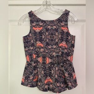 Amanda Uprichard Kaleidoscope Peplum Blouse